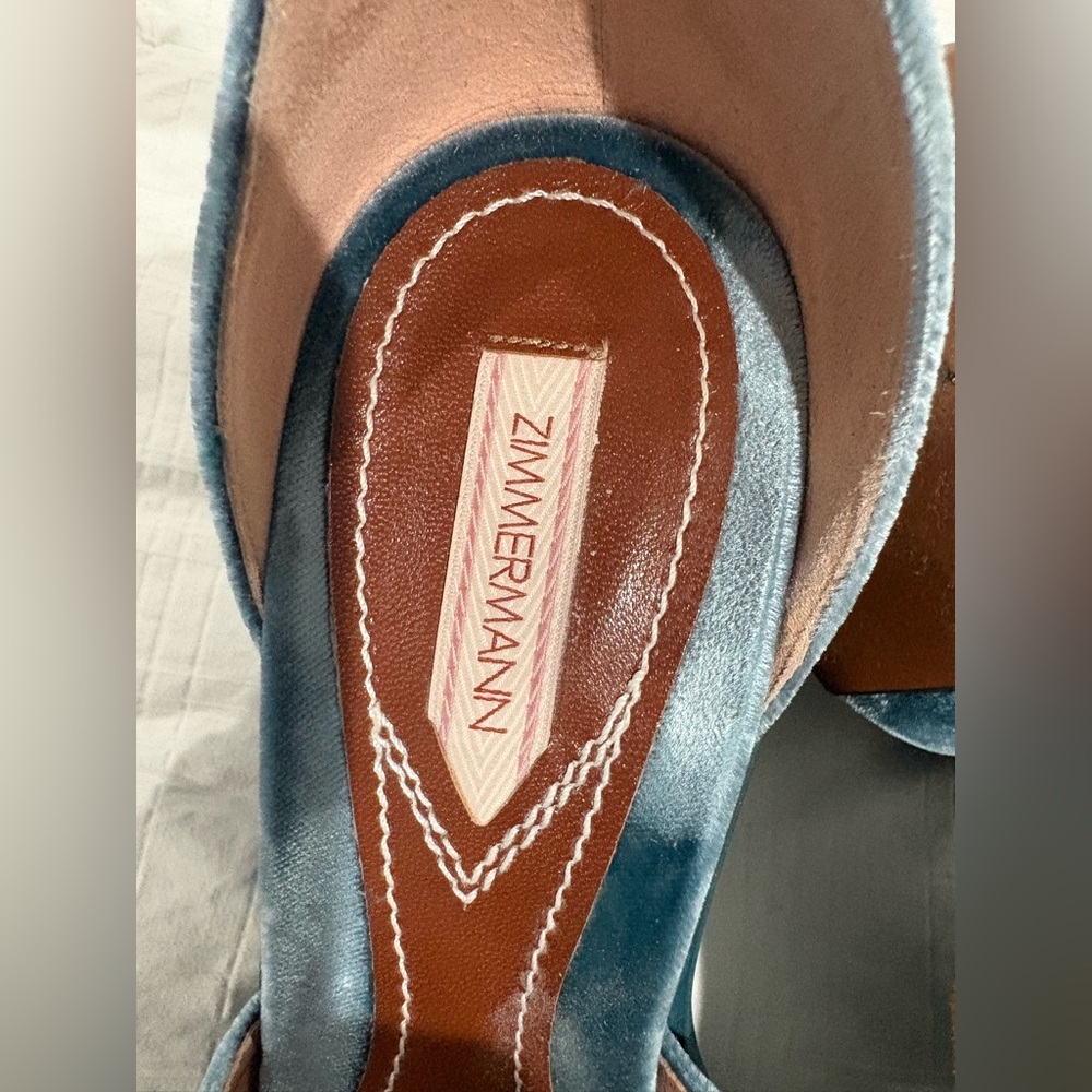 Zimmermann Velvet Blue Sandals - Picture 8 of 12